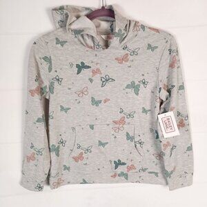 Bailey Lane Gray Butterfly Hoodie Girls M 8-10 NWT